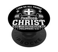 Puedo Hacer Todas Las Cosas a través de Cristo me fortalece PopSockets PopGrip Adhesivo