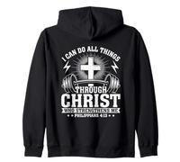 Puedo Hacer Todas Las Cosas a través de Cristo me fortalece Sudadera con Capucha