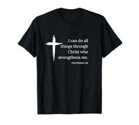 Puedo Hacer Todas Las Cosas a través de Cristo Que me fortalece Biblia Camiseta