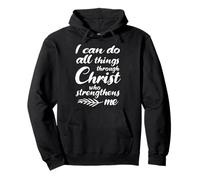 Puedo hacer todas las cosas a través de Cristo que me fortalece. Biblia Sudadera con Capucha