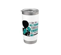 Puedo hacer todas las cosas a través de Cristo que me fortalece sista Vaso térmico de acero inoxidable de doble pared
