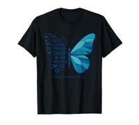 Puedo Hacer Todas Las Cosas a través del Arte religioso de Las Mariposas de Cristo Camiseta