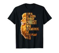 Puedo Hacer Todas Las Cosas Cristo Salvador León Cristiano Religioso Camiseta