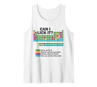 ¿Puedo lamerlo? Química Divertida Tabla periódica de Elementos Camiseta sin Mangas