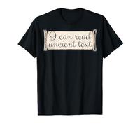 Puedo leer texto antiguo Escritura cursiva divertida Escritura a mano Camiseta