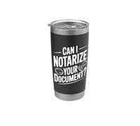 ¿Puedo notarizar tu documento? Humor Notarial Divertido Vaso térmico de acero inoxidable de doble pared