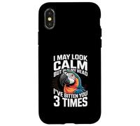 Puedo parecer Tranquilo, Pero en mi Cabeza te he mordido 3 Veces Carcasa para iPhone X/XS