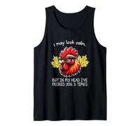 Puedo parecer tranquilo te picoteó 3 veces Camiseta sin Mangas