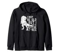 Puedo ser Viejo, Pero Tengo Que Ver al Jubilado Divertido de T-Rex Boomer Sudadera con Capucha