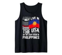 Puedo Vivir en Estados Unidos Mi Historia Comienza en Filipinas Camiseta sin Mangas