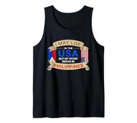 Puedo Vivir en Estados Unidos, Pero mi Historia comenzó en Filipinas Camiseta sin Mangas