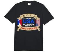 Puedo Vivir en Estados Unidos, Pero mi Historia comenzó en Filipinas Comfort Colors Adult Heavyweight T-Shirt