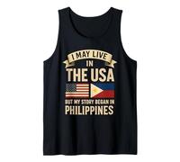 Puedo vivir en los Estados Unidos, pero mi historia comenzó en Filipinas Camiseta sin Mangas