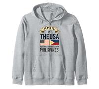 Puedo vivir en los Estados Unidos, pero mi historia comenzó en Filipinas Sudadera con Capucha