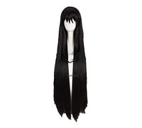 Puella Magi Madoka Magica Akemi Homura Cosplay Wigs Long Black Heat Resistant Synthetic Hair Wig + Wig Cap