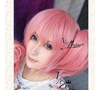 Puella Magi Madoka Magica.Kaname Madoka Pink short 2 clip ponytails anime party cosplay peluca + gorro de peluca