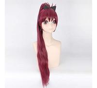 Puella Magi Sakura Kyouko Wine Red 80cm Straight Ponytail ¡Gratis! Iwatobi Swim Club Gou Matsuoka Cosplay peluca + gorra de peluca gratis