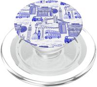 Puente Blue London Toile Big Ben Taxi Guard Tower Bridge PopSockets PopGrip para MagSafe