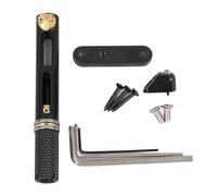 Puente cola de cuerda individual metal sin cabeza con abanico para guitarra y bajo intervalo altura acorde estable rendimiento timbre preciso funciones ajuste amplia compatibilidad apariencia única