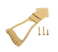 Puente Cordal Dorado para Guitarra Hollow Jazz Archtop, Puente de Metal con 3 Tornillos, Contrapunto de Repuesto para Guitarras Archtop Jazz, Acceso a Instrumentos Musicales de