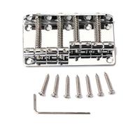 Puente de aleación de zinc de 4 cuerdas para Fender Precision Jazz Bass Guitar Parts Chrome 201B-4 Badass