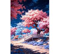 Puente de árboles del Parque - Puzle de 200 Piezas - Rompecabezas DIY Pintura, Entretenimiento Creativo, para Adultos Mayores de 14 años Decoración del Hogar