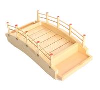 Puente de arco de madera Barda de sushi Siring Serving, bandeja para servir en bote de sushi, placas de puente de madera, platos de aperitivos, platos para la fiesta de comida restaurante casa