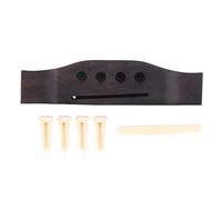 Puente de bajo de 4 cuerdas, bajo ac¡§2stico Rosewood Bridge Saddle 4 pines de puente Piezas de bajos ac¡§2sticos populares