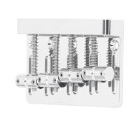 Puente de bajo Elctrico de 4 Cuerdas, Puente de bajo Elctrico Fijo con Placa Base Engrosada para bajo P, bajo de Jazz (SILVER