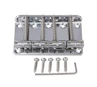 Puente de bajo eléctrico de 4 cuerdas, accesorios para bajo, montaje de puente de bajo, reemplazo de puente de guitarra vintage