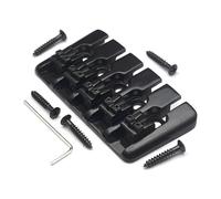 Puente de bajo eléctrico de 5 cuerdas, estilo vintage, bloqueado, parte inferior a través de la cuerda, fija una pieza trasera de carga superior con sillines