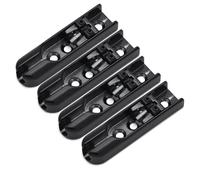 Puente de bajo eléctrico único, puente de cuerda de bajo, placa de cuerda de tracción dividida for bajo, accesorios de bajo de guitarra de caballo inferior único(Gun Color)