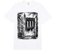 Puente de Brooklyn Arte de la Ciudad de Nueva York Comfort Colors Adult Heavyweight T-Shirt