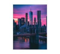 Puente de Brooklyn Pintar por Numeros Adultos Nube Cuadros para Pintar por Numeros 60 x 80CM DIY Cuadros Decoracion Salon Modernos con Colorar Lienzo Pintura Acrilica y 3 Tipos Pinceles 2YH-14685