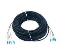 Puente de cable de fibra óptica monomodo de alto rendimiento de 4 núcleos for estaciones base de torre: resistente al agua, 300 m, conversión de LC a LC-FC-SC-ST antitirones(LC-LC 300 meters)