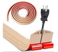 Puente de Cable, pequeño conducto de Cable Flexible, Grano de Madera de 1.0m X 5cm, protección de Cable de Piso de PVC, conducto de Cable para oficinas Apartamentos almacenes hoteles (Caoba, 3m X 3cm)