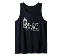 Puente de Carlos, Praga, República Checa Signature Heart Art Camiseta sin Mangas