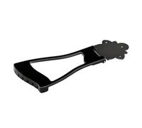 Puente de Cordal para Guitarra de Metal Negro, Repuesto Ligero | Acabado Pulido, Pieza Portátil para Guitarra, Complemento de Cuerpo Hueco, Estilo Jazz