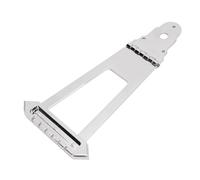 Puente de de trapecio de trapecio de guitarra de 6 cuerdas, puente de silla de silla de silla plateado de cabeza redonda de 95 x 200 mm para el reemplazo de guitarra de de jazz