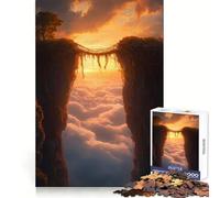 Puente de Enredaderas al Atardecer Entre imponentes acantilados, Rompecabezas de 1000 Piezas para Adultos, Regalo de lógica Fina, Juguete de Ocio Suave, Bordes limpios, Bonito Regalo 50x75cm