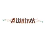 Puente de Escalera de Madera para pájaros, 10CM Escalera de Escalada para Loros Puente de Madera para Masticar Columpios Colgantes de pie Juguetes adecuados para Aves pequeñas y Medianas