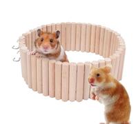 Puente de escalera para hámster, flexible 2 en 1 de madera natural | puentes de ratones flexibles, accesorios de jaula de animales pequeños, suministros de paisajismo naturales, decoración de