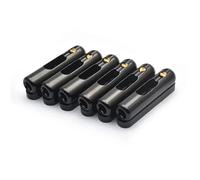 Puente de estilo tubo de latón for guitarra Individual, puente de cuerda de 8,5x41,5mm, canal inferior, puente de guitarra tipo dividido, 6 uds.(Black 6pcs)