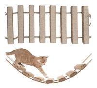 Puente de Gato Colgante de 20x10 Pulgadas de Gato Envuelto con una Escalera de Gato Resistente a la Cuerda de Lino para Gatos Interiores, Suministros de Gatos