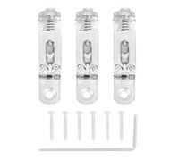 Puente de Guitarra, 3 Piezas Incluye Llave Tornillos, Accesorio para Guitarra Acústica y Eléctrica, 3 cm Plata, for Músicos Principiantes Reparaciones DIY
