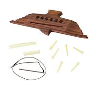 Puente De Guitarra Acústica, 10PCS Puente De Guitarra Acústica De 6 Cuerdas Conjunto De Palisandro Accesorio De Instrumento Musical con Pastilla De Pasador De Tuerca De Sillín para Guitarra Acústica