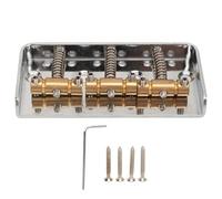 Puente de guitarra Aleación de aluminio Cuerda de carga superior de alta resistencia a través del cuerpo Puente de silla de montar con 3 monturas de latón para estilo MIM HH