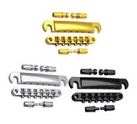 Puente De Guitarra Conjunto De Puente Barras De Tope Y Cordal Con Pernos De Repuesto Para Guitarras Eléctricas LP De 6 Cuerdas(Gold)