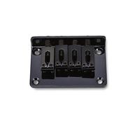 Puente de Guitarra de 4 Cuerdas, Aleación de Zinc, Ajustes de Entonación y Altura, Piezas de Repuesto para Guitarras Eléctricas Cigarbox, bajo, Ukelele (BLACK)