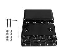 Puente de guitarra de 4 cuerdas, puente de guitarra eléctrica, puente de bajo de metal con llave y tornillos, construcción de metal sintético de primera calidad para mayor (Enero 1029)